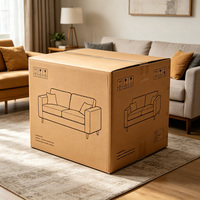 Boîte de déménagement en carton ondulé robuste, personnalisée, à double paroi, recyclable, pour le transport de canapés et de meubles