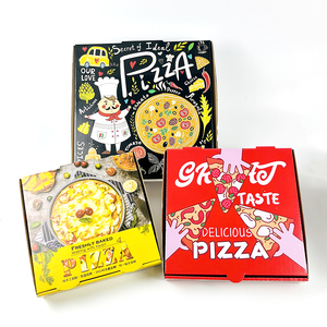 Hộp Gói Giấy <span class=keywords><strong>Pizza</strong></span> Màu Đen Phong Cách Mới Hộp Các Tông Nhà Hàng Đóng Gói Giấy Tái Chế Thức Ăn Nhanh Có Nắp Đậy - Product Image 3