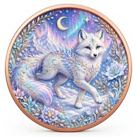 Pièce de monnaie en cuivre pur 999 de 5 oz, série relief 3D UV animale, édition collector colorée