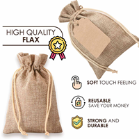 Vente en gros de pochettes en jute écologiques personnalisées avec logo, couleur naturelle, pour emballer des bijoux, des cadeaux, des objets, sac en chanvre à cordon, utilisation quotidienne