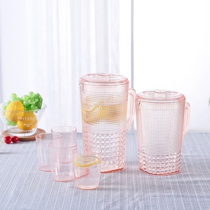 Bình Nước Chống Vỡ Bình Uống Nước Bằng Nhựa An Toàn Không Chứa BPA Bộ Bình Nước Tái Sử Dụng Có 4 Cốc Có Nắp - Product Image 3