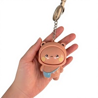Porte-clés pendentif sac à dos Yier Bubu en PVC léger à visage variable, motif ours de dessin animé mignon, avec visages interchangeables Dudu Bubu