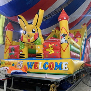 <b>Inflatable</b> Pikachu bouncy castle 5m x 10m Viet Nam Gaming Application PVC material Easy Setup Features Amusement parks - Product Image 3