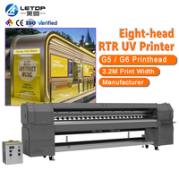 Impresora UV LETOP para Banners, Máquina de Impresión de Vinilo en Rollo, Impresora de Gran Formato de 3.2m, Impresora de Solventes