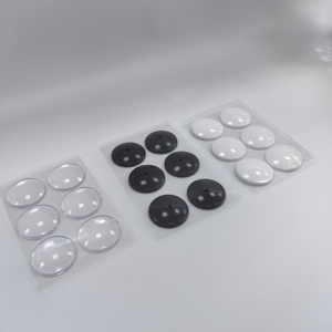 Butée de porte silencieuse réutilisable lavable réglable auto-adhésive en PU transparent avec pare-chocs à poignée claquée pour murs - Product Image 3