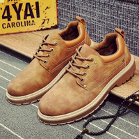 Bottes Martin pour hommes à lacets, bout rond, chaussures de travail décontractées, bottes du désert chaudes à coupe basse pour l'extérieur et le bureau