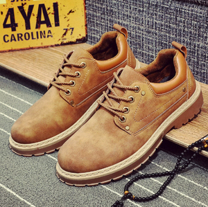 Men Martin <b>Boots</b> Lace Up Round Toe Casual <b>Work</b> Shoes <b>Warm</b> Low Cut Desert <b>Boot</b> for Outdoor Office Wear - Product Image 4