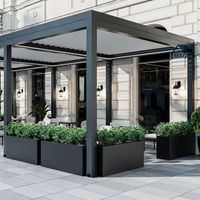 Système de toit de pergola en aluminium Système de toit de patio extérieur Télécommande de volet solaire Système motorisé Gazebo de jardin