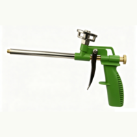 Pistolet à mousse PU en métal Q 104 à débit réglable, buse en cuivre, réutilisable, pour le calfeutrage et l'étanchéité en construction