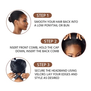 FH Wholesale Full Density Straight Ice <b>Headband</b> Bob Wig P15322 Synthetic Hair Ready to Go <b>Headband</b> Wig for <b>Black</b> Women - Product Image 5