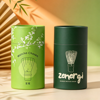 Boîte cylindrique en papier kraft écologique personnalisée pour fouet à matcha (Chasen) – Emballage en tube de papier imprimé sur mesure