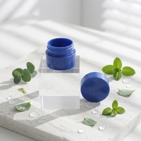 Petits contenants cosmétiques en plastique bleu de 5 g, mini pots portables pour baume à lèvres, crème pour les yeux, échantillons