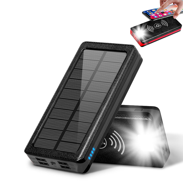 Custom Logo Oraimo Portable Fast Charging Mobile Charger Waterproof 40000mah Powerbanks 20000mah Panel Solar Wireless Power Bank
