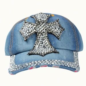 Gorras de Béisbol Personalizadas de Mezclilla con Pedrería, Estilo Moderno y Brillante, Unisex, para Todas las Temporadas, Venta al Por Mayor - Product Image 2