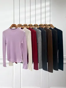 <span class=keywords><strong>เสื้อ</strong></span>สเวตเตอร์ไหม<span class=keywords><strong>พรม</strong></span>แขนยาวคอปก ผ้าขนแกะเมอริโนแท้ 100% สำหรับฤดูหนาว สีพื้น แบบเรียบง่าย สไตล์พูลโอเวอร์ - Product Image 1