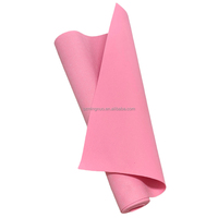 Rouleau de tissu en feutre 100 % polyester respirant de 1 à 6 mm, brossé, pour tapis de mariage, exposition, bureau, avec support en feutre rose