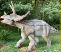 Modèle de Triceratops animatronique, dinosaure robotisé, fabrication sur mesure à l'usine de Zigong, avec son et mouvements réalistes, accessoire d'exposition pour parc à thème