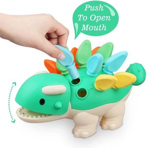 Jouets éducatifs pour enfants, dinosaures, apprentissage de la motricité fine, tri sensoriel, comptage, jeux d'apprentissage préscolaire Montessori - Product Image 4