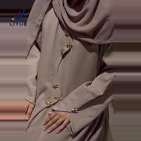 Kancing Jahit Bentuk Bintang Laut Emas dari Paduan Seng, Kancing Hias Jahit Tangan untuk Abaya Saudi, Jubah Wanita Muslim, Aksesoris Pakaian