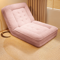 Canapé-lit moderne et durable en polyester à une place avec rembourrage en éponge pour appartement et hôtel