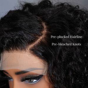 Sâu sóng 7x5 13x4 glueless tóc giả tóc con người tóc đã sẵn sàng để mặc 250% trước cắt 13x6 xoăn ren phía trước Brazil tóc giả tóc con người ngắn Bob - Product Image 2