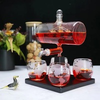 Carafe à vin en verre borosilicate de haute qualité, style voilier, nouvelle collection, capacité 1000/350 ml, directement de l'usine avec 41 ans d'expérience