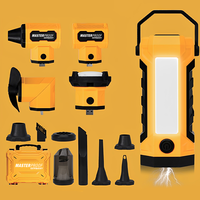 Kits d'outils électriques modulaires avancés avec têtes interchangeables, lampes de poche, souffleurs, aspirateurs et lampes de travail