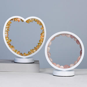 Luce notturna brillante colorata ametista trasparente in pietra naturale con cavo USB lampada da tavolo a grappolo di ametista al quarzo rosa in pietra grezza - Product Image 3