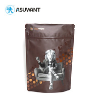 Sac en plastique alimentaire personnalisé de qualité supérieure avec impression 3D en relief, UV spot, finition mate inversée, impression numérique métallisée, impression en braille, QR et effet gaufrage