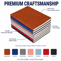 Cuaderno Personalizado con Cubierta de Cuero Suave B5 A5 A6, Diario Sencillo y Elegante con Páginas Rayadas, Encuadernación Térmica para Negocios y Escritura