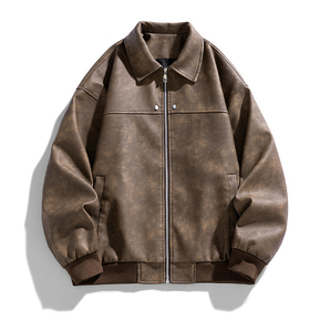 Nuova <span class=keywords><strong>Giacca</strong></span> in Pelle Stile Retrò Americano Autunno 2025, <span class=keywords><strong>Giacca</strong></span> in Pelle Tie-Dye di Alta Qualità per <span class=keywords><strong>Uomo</strong></span> <span class=keywords><strong>e</strong></span> Coppia - Product Image 5