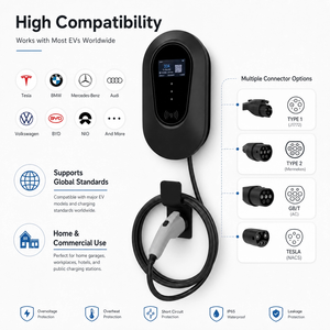 Chargeur mural <span class=keywords><strong>pour</strong></span> véhicule <span class=keywords><strong>électrique</strong></span> AC avec câble <span class=keywords><strong>de</strong></span> sécurité d'usine <span class=keywords><strong>de</strong></span> 5 m, 40 A, SAE J1772, <span class=keywords><strong>carte</strong></span> NFC RFID -20 ℃   50 ℃   Stations <span class=keywords><strong>de</strong></span> <span class=keywords><strong>recharge</strong></span> <span class=keywords><strong>pour</strong></span> véhicules <span class=keywords><strong>électrique</strong></span>s et téléphones - Product Image 6