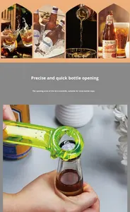Ouvre-bouteille manuel coloré portable de conception moderne pour usage domestique, ouvre-boîte en plastique blanc pour restaurant - Product Image 2
