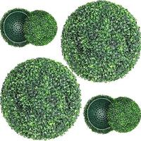 Boules artificielles anti-UV en plastique, imitation buis, pour décoration de Pâques, maison et jardin