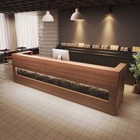 Comptoir de réception commercial en bois massif, table de caisse, bar, design contemporain, pour café, restaurant, hôtel, bureau, salon de thé