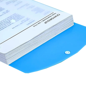 Rõ ràng nhựa trong suốt <span class=keywords><strong>A4</strong></span> tài liệu phong bì phong cách mới dọc PP thư mục nút đóng cửa thuận tiện tập tin túi cho nộp hồ sơ - Product Image 4