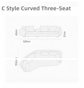 Sofá de Tela Curvo Grande de Estilo Minimalista Italiano, Modelo Pétalo, para Sala de Estar, Villa o Apartamento - Product Image 5