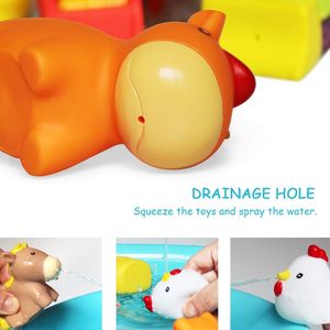 JUNSHEN, 8 Uds., tiempo de baño suave, animales inflables, perros, patos, ovejas, gallina, cerdo, juguetes de baño flotantes para niños pequeños, juguetes de aprendizaje para el baño - Product Image 3