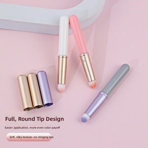 Brocha de Labios de Fibra Sintética con Tapa, Mango de Plástico, Aplicador Multiusos para Brillo Labial y Bálsamo, Herramienta Cosmética, Venta al por Mayor de Fábrica - Product Image 3