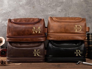 Bolsa de Aseo de Viaje de Cuero para Hombre y <span class=keywords><strong>Mujer</strong></span>, de Lujo, Premium, Personalizada con Logotipo, Impermeable, para Maquillaje, con Logotipo - Product Image 2