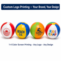 Ballon de plage gonflable promotionnel d'été en PVC coloré avec logo personnalisé, vente en gros, jouet de sport aquatique d'extérieur
