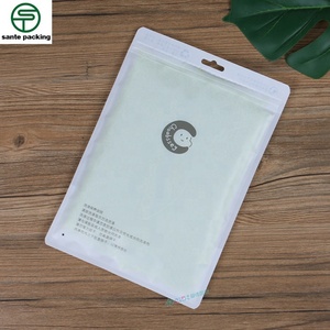 Custom Color 3 Side Seal Heat Seal Gravure Printed Recyclable Towel Bag with Window for Packaging - Product Image 4