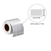 Etiqueta de Transferencia Térmica Directa Personalizada, Etiqueta Metálica Plateada de 50x40 mm, Etiqueta Autoadhesiva Mate para Códigos de Barras de Envío para Impresora Zebra