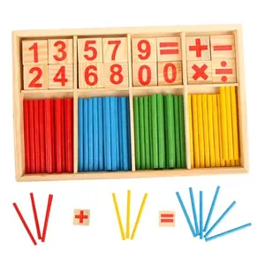 Calculation Wooden Count Bar Sticks Digital Learning Box Kids Mathematics Calculation Arithmetic Game Early Educational Toys For Child