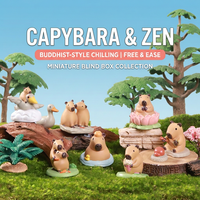 6er-Set Harzfiguren: Niedliche Capybara-Blindbox-Figuren, Guinea-Pig-Ornamente, Mystery Box für Zuhause, Büro und Schreibtisch, Sammlerstück, Geschenk