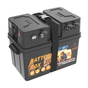 High Quality Prismatic <b>Waterproof</b> Plastic 12V Battery <b>Box</b> Large USB Outlets Marine Empty <b>Storage</b> Batteries High-Energy USB Plugs - Product Image 2
