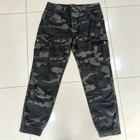 Pantalones Cargo para Mujer, Color Verde Oliva, Cintura Alta, Holgados, Tejido de Tela, Corte Recto, Color Oscuro, Múltiples Bolsillos, Cierres en los Tobillos, Estilo Casual