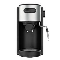 Machine à café expresso 20 bars pour usage domestique, cafetière à capsules avec mousseur à lait, réservoir d'eau amovible de 1,1 L pour cappuccino, latte