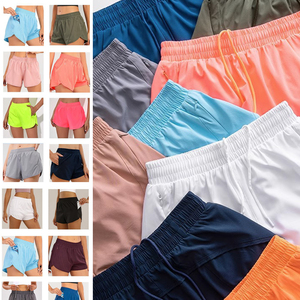 Women's High Waist Quick Dry Running Shorts Elastic Waist Athletic Workout Gym Yoga Summer Shorts with Pockets - Product Image 2