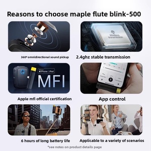 Microfono Lavalier Wireless Fengdi Blink500 Little Bee per Fotocamera e <span class=keywords><strong>Telefono</strong></span> Cellulare, Accessori per Streaming e Registrazione dal Vivo - Product Image 3